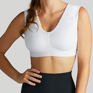 Tommie Copper Shoulder Support Bra 2X White